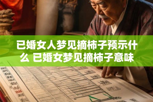 已婚女人梦见摘柿子预示什么 已婚女梦见摘柿子意味着什么