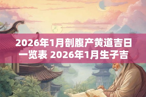 2026年1月剖腹产黄道吉日一览表 2026年1月生子吉日 2026年1月剖腹产黄道吉日一览表 2026年1月生子吉日