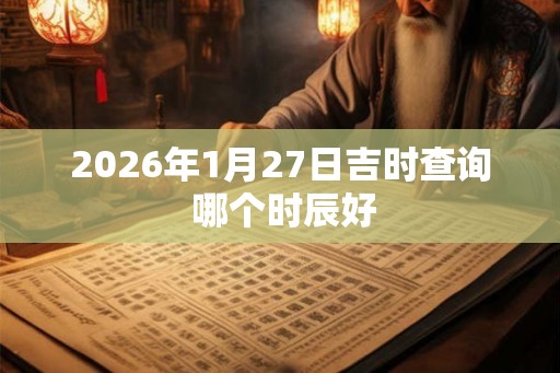 2026年1月27日吉时查询 哪个时辰好
