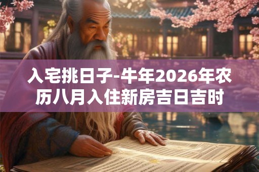 入宅挑日子-牛年2026年农历八月入住新房吉日吉时