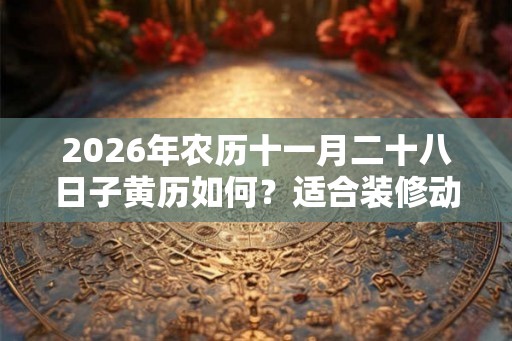 2026年农历十一月二十八日子黄历如何？适合装修动土吗？