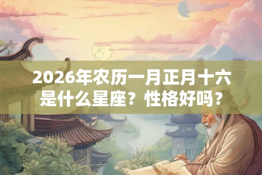 2026年农历一月正月十六是什么星座？性格好吗？