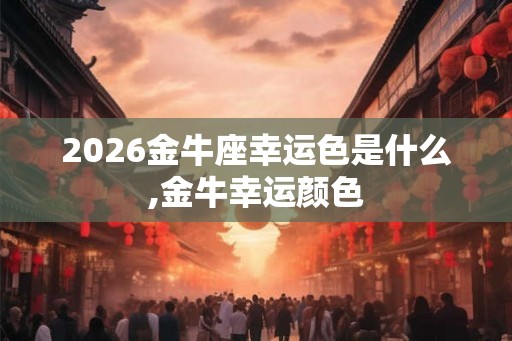 2026金牛座幸运色是什么,金牛幸运颜色