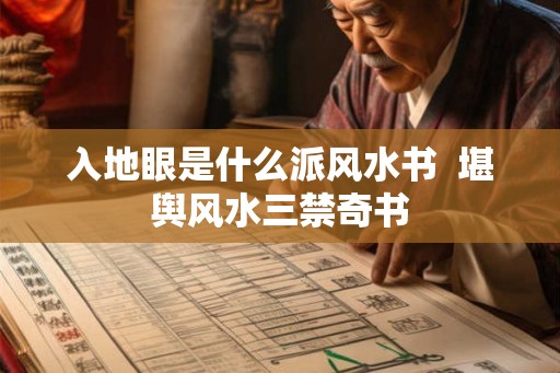 入地眼是什么派风水书  堪舆风水三禁奇书