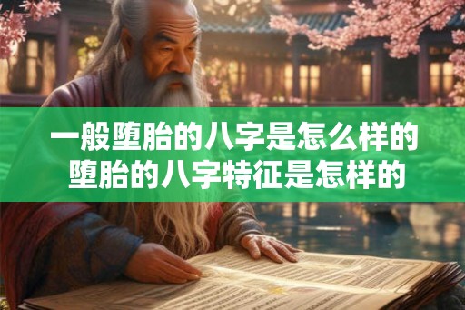 一般堕胎的八字是怎么样的 堕胎的八字特征是怎样的