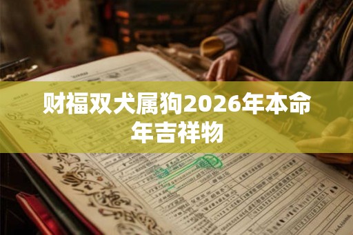 财福双犬属狗2026年本命年吉祥物