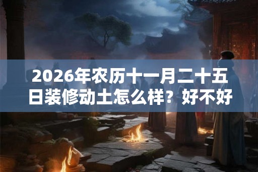 2026年农历十一月二十五日装修动土怎么样？好不好？