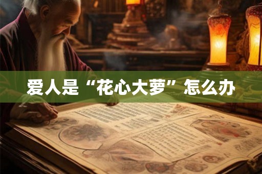 爱人是“花心大萝”怎么办