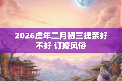 2026虎年二月初三提亲好不好 订婚风俗