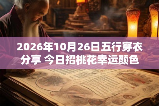 2026年10月26日五行穿衣分享 今日招桃花幸运颜色