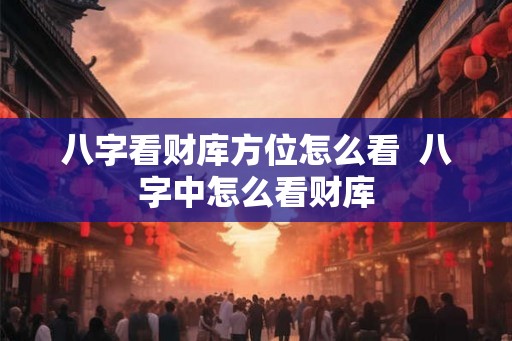 八字看财库方位怎么看  八字中怎么看财库