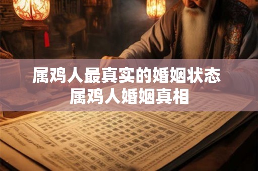 属鸡人最真实的婚姻状态 属鸡人婚姻真相