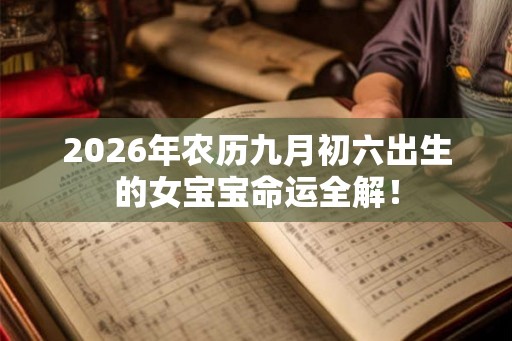 2026年农历九月初六出生的女宝宝命运全解！