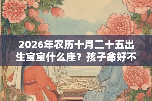 2026年农历十月二十五出生宝宝什么座？孩子命好不好？