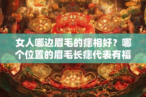 女人哪边眉毛的痣相好？哪个位置的眉毛长痣代表有福气？