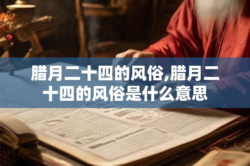 腊月二十四的风俗,腊月二十四的风俗是什么意思