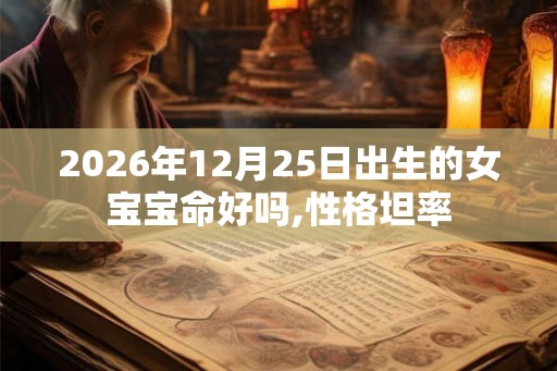 2026年12月25日出生的女宝宝命好吗,性格坦率 2026年12月25日出生的女宝宝命好吗,性格坦率