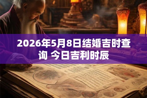 2026年5月8日结婚吉时查询 今日吉利时辰