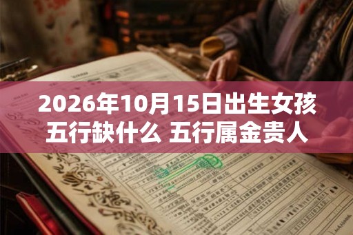2026年10月15日出生女孩五行缺什么 五行属金贵人运极好
