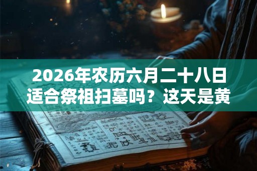 2026年农历六月二十八日适合祭祖扫墓吗？这天是黄道吉日吗？