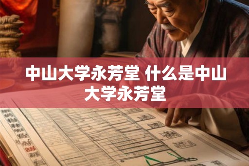 中山大学永芳堂 什么是中山大学永芳堂