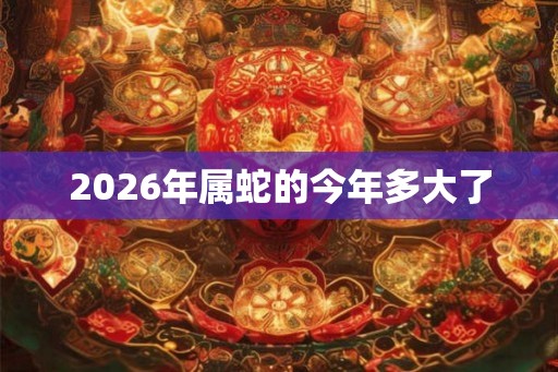 2026年属蛇的今年多大了