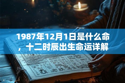 1987年12月1日是什么命，十二时辰出生命运详解