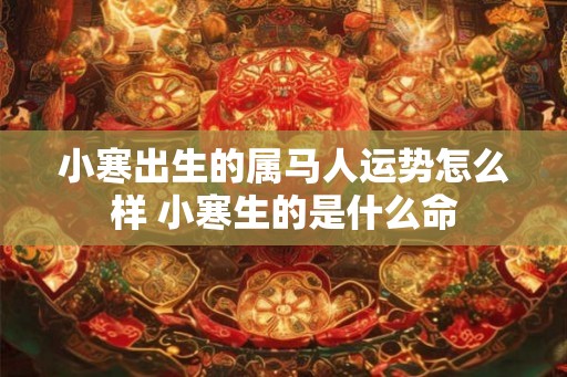 小寒出生的属马人运势怎么样 小寒生的是什么命