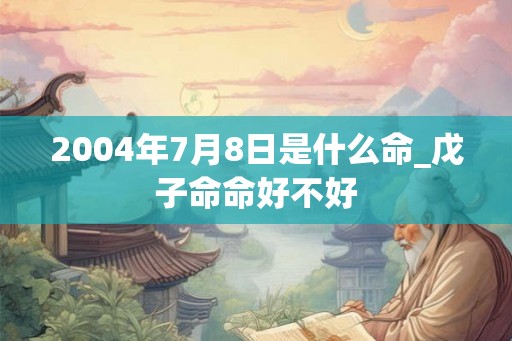 2004年7月8日是什么命_戊子命命好不好 2004年7月8日是什么命_戊子命命好不好