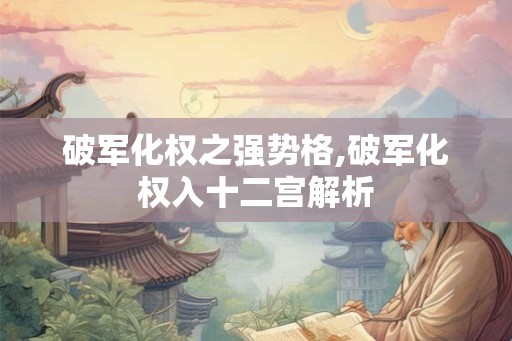 破军化权之强势格,破军化权入十二宫解析