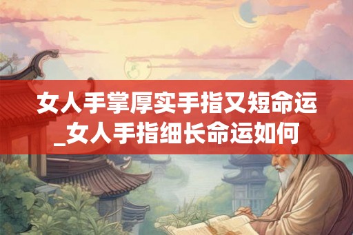 女人手掌厚实手指又短命运_女人手指细长命运如何
