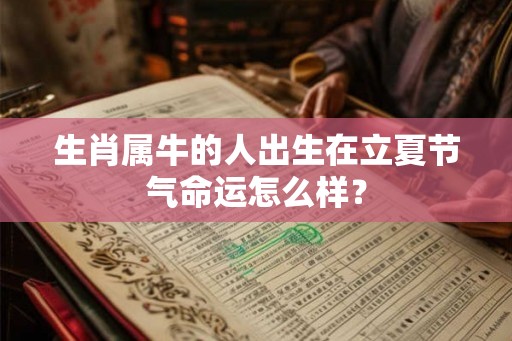 生肖属牛的人出生在立夏节气命运怎么样？