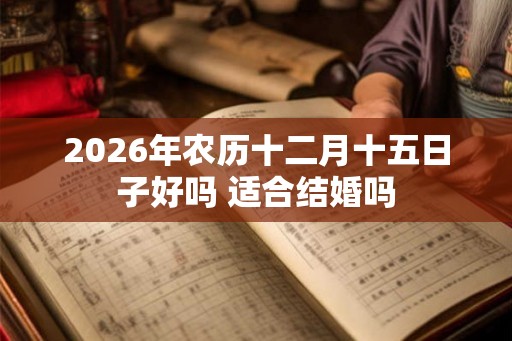 2026年农历十二月十五日子好吗 适合结婚吗