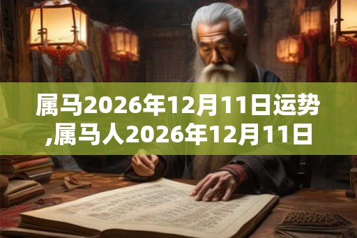 属马2026年12月11日运势,属马人2026年12月11日财运,生肖马2026年12月11日运势 属马2026年12月11日运势,属马人2026年12月11日财运,生肖马2026年12月11日运势