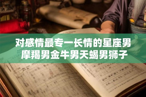 对感情最专一长情的星座男 摩羯男金牛男天蝎男狮子男