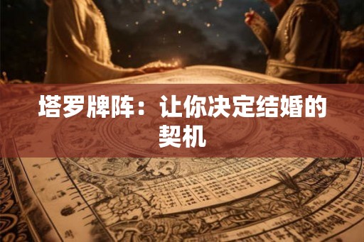 塔罗牌阵：让你决定结婚的契机