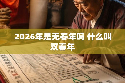 2026年是无春年吗 什么叫双春年
