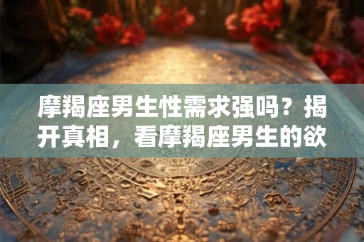 摩羯座男生性需求强吗？揭开真相，看摩羯座男生的欲望！