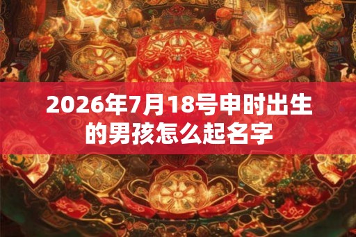 2026年7月18号申时出生的男孩怎么起名字 2026年7月18号申时出生的男孩怎么起名字