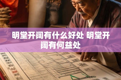 明堂开阔有什么好处 明堂开阔有何益处