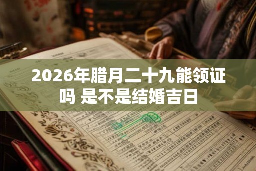 2026年腊月二十九能领证吗 是不是结婚吉日 2026年腊月二十九能领证吗 是不是结婚吉日