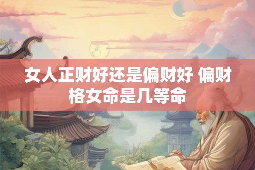 女人正财好还是偏财好 偏财格女命是几等命 女人正财好还是偏财好 偏财格女命是几等命