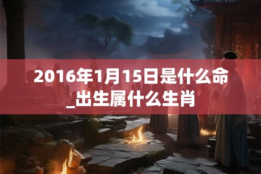 2016年1月15日是什么命_出生属什么生肖