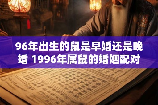 96年出生的鼠是早婚还是晚婚 1996年属鼠的婚姻配对