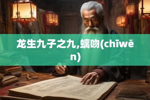 龙生九子之九,螭吻(chīwěn)