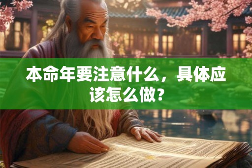 本命年要注意什么,具体应该怎么做? 本命年要注意什么,具体应该怎么做?