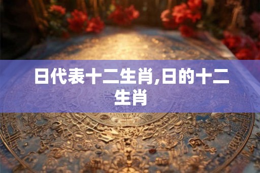 日代表十二生肖,日的十二生肖 日代表十二生肖,日的十二生肖