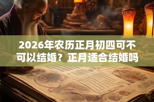 2026年农历正月初四可不可以结婚？正月适合结婚吗？