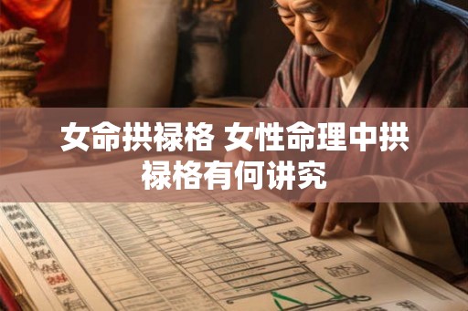 女命拱禄格 女性命理中拱禄格有何讲究