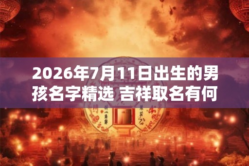 2026年7月11日出生的男孩名字精选 吉祥取名有何推荐